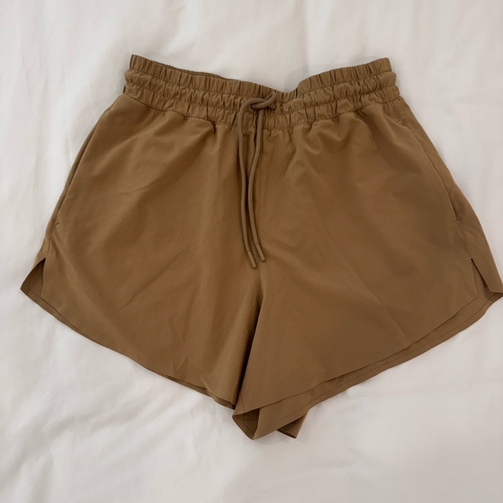 Athleta Women's Brown Elastic-Waist Athletic Shorts